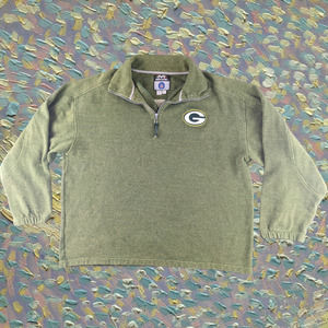 Vintage Mirage NFL Licensed Apparel Green Bay Packers 1/4 Zip Pullover XL